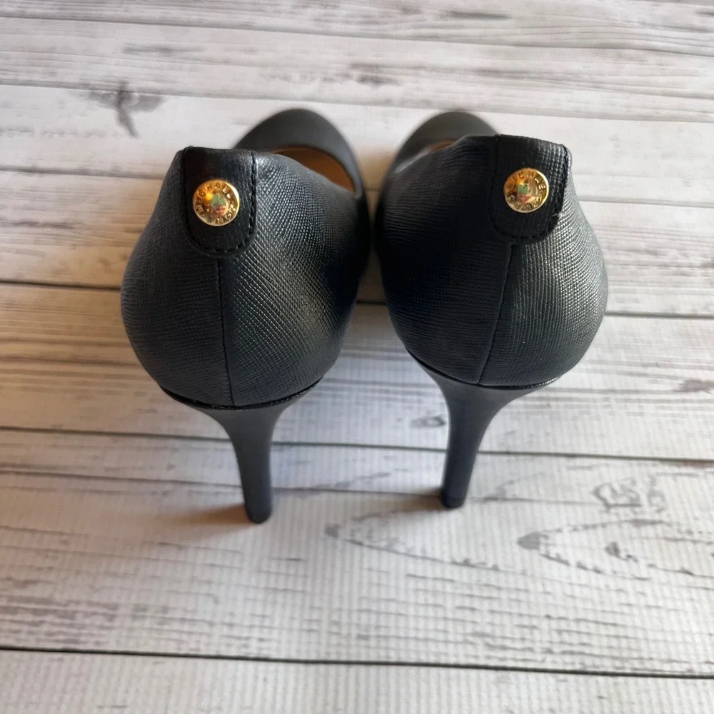 Michael Kors‎ Navy Saffiano Leather Pumps Heels Designer Logo Corpcore Womens 8